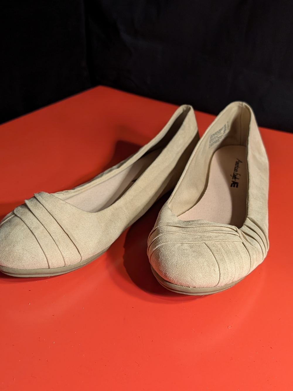 American Eagle Outfitters Light Beige Pleated Ballet Flats EUR 41 US 9.5